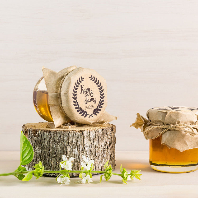 Honey Jar wedding favours and bonbonniere Australian Honey. Custom Favours